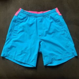 Birddogs Men's Athletic Shorts in Blue and Pink- Size Medium